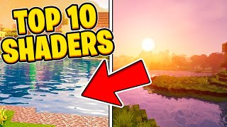 Top 10 Shaders for Minecraft Bedrock 120 Android IOS Xbox One Ps4 MCPE [upl. by Franchot749]