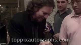 Eddie Vedder  Signing Autographs Movie Premiere After Party [upl. by Notsua]