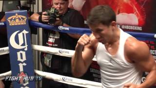 Gennady Golovkin vs David Lemieux full video Golovkin shadow boxing workout video [upl. by Lobell129]