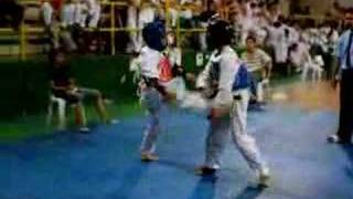 Region 3 Invitational Taekwondo tournament LKs 3rd fight [upl. by Kenlay]