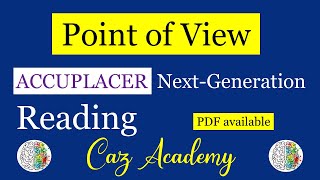 Point of View  Who Is Talking  Accuplacer Reading  CAZ Academy [upl. by Asyl]