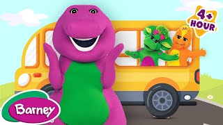 The Wheels On The Bus  School Fun for Kids  NEW COMPILATION  Barney the Dinosaur [upl. by Ledah]