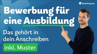 Bewerbung schreiben für eine Ausbildung  So geht es richtig Vorlagen  Muster [upl. by Elizabet]