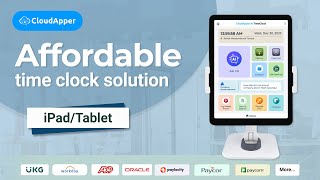 Affordable iPadTabletBased TimeClock by CloudApper AI CostEffective Workforce Time Management [upl. by Macdougall]