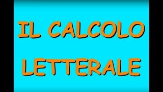 Algebra3 il calcolo letterale [upl. by Lorusso568]