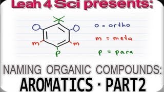 Ortho Meta Para Nomenclature Of Aromatic Compounds  Organic Chemistry Naming Tutorial by Leah4sci [upl. by Thorny693]