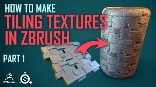 Sculpt Tiling Textures in Zbrush Zbrush Substance Painter  Part 1 [upl. by Anileve]