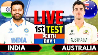 India vs Australia 1st Test Day 1  IND vs AUS Live Match  Live Cricket Match Today  Session 2 [upl. by Horwitz]