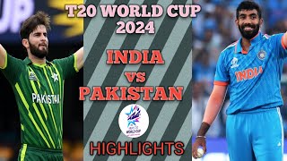 INDIA VS PAKISTAN  T20 WORLD CUP 2024  HIGHLIGHTS  9 JUNE  VIRAT KOHLI  BUMRAH indvspak [upl. by Mayce]