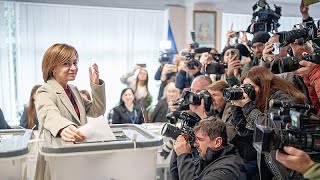 Moldova votes yes to EU membership as president Sandu claims Moscow meddled [upl. by Yila]