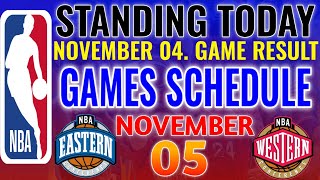 NBA STANDINGS TODAY as of November 4 2024  GAME RESULTS  NBA SCHEDULE November 5 2024 [upl. by Bj]