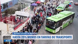 25 de descuento en tarifas del transporte público  Noticias MTY primera emisión [upl. by Sillyhp]