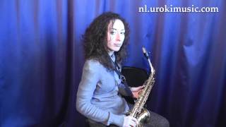 Saxofoon Leren Spelen C1 S1 L4 Saxofoonles Studie Klasse Muzieknoten Bladmuziek Melodie Cursus S [upl. by Lundgren147]