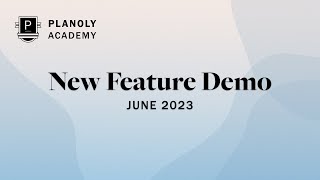 PLANOLY Academy New Feature Webinar June 2023 [upl. by Aillicsirp]