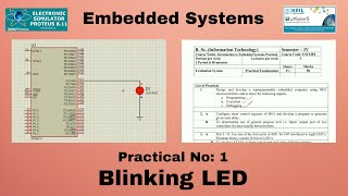 Practical No 1  Design and develop a reprogrammable embedded computer using 8051 Microcontroller [upl. by Kcirdorb466]