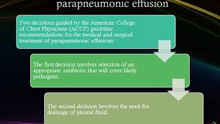 Parapneumonic effusion  empyema [upl. by Aihcropal]