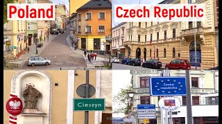 Poland  Cieszyn  Czech Republic  Tesin  Walking Tour [upl. by Amapuna701]