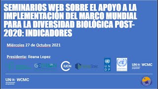 CBD Webinar  Supporting Implementation of the Post2020 Global Biodiversity Framework Spanish [upl. by Bayless]