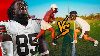 1ON1S VS ONE OF THE BIGGEST NFL WR’S BROKE MY RIB [upl. by Cariotta]