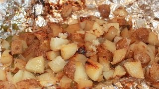 Grilled Potatoes in Foil Recipe [upl. by Akcimehs]