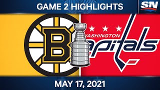 NHL Game Highlights  Bruins vs Capitals Game 2 – May 17 2021 [upl. by Eilssel830]