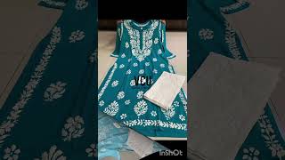 Rayon blend luckanwi chikankari kurti rayon lucknowikurti viralshort trendingshorts trending [upl. by Somar566]