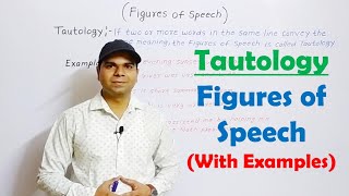 Tautology Figures of Speech with Examples  English Grammar by Avinash Mishra [upl. by Carlita]