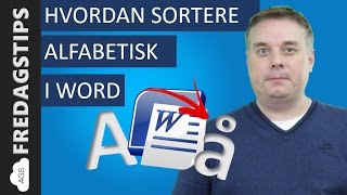 Hvordan sortere alfabetisk rekkefølge i Word [upl. by Singband]