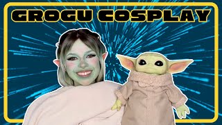 Turning Myself into Grogu  Cosplay Makeup Tutorial [upl. by Sparke]