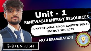 RENEWABLE amp NON RENEWABLE ENERGY SOURCES  Renewable Energy Resources  Unit 1  AKTU Course  Notes [upl. by Alrrats]