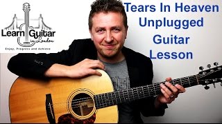 Eric Clapton  Tears In Heaven Unplugged  Acoustic Guitar Tutorial  Drue James  Part 1 [upl. by Nannerb]