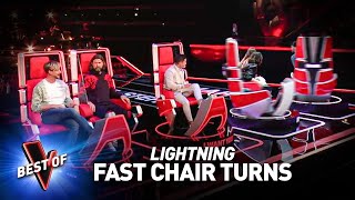 The FASTEST Chair Turns in the Blind Auditions of The Voice [upl. by Einyaj867]