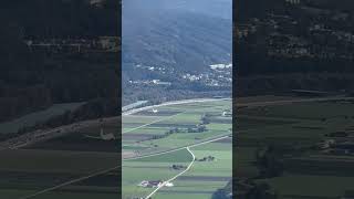 transavia boeing737 800 visual approach into innsbruck LOWI RWY 08 along Inn River Valley [upl. by Naujud]