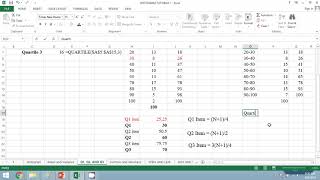 3 Quartiles Q1 Q2 and Q3 Statistics Practical for BBA [upl. by Godfree]