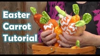 How To Make a Cute Easter Carrot with Fabric Scraps [upl. by Enitsirhk]