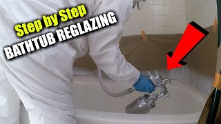 HOW TO REGLAZE A BATHTUB 2  StepbyStep Bathtub Reglazing  DP Tubs [upl. by Ahtrim]