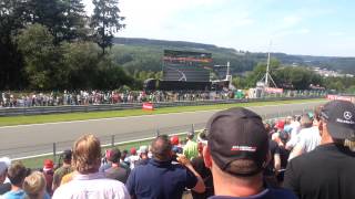 F1  Spa Start  2015 Grandstand  Kemmel Straight [upl. by Acemat]