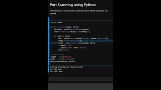 Day 183  Port Scanning using Python [upl. by Tenney]