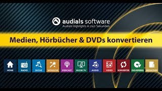 Audials in 240 Sekunden Medien Hörbücher und DVDs konvertieren [upl. by Maclay]