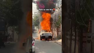 Landrover defender catches fire supercar defence [upl. by Ragan]