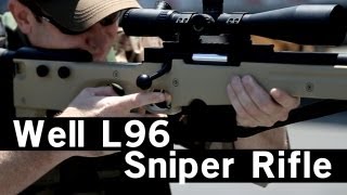 Airsoft GI  Well L96 Compact Bolt Action Spring Sniper Rifle [upl. by Tindall]