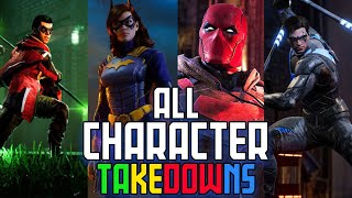 Gotham Knights  All Characters Takedowns  Robin  Batgirl  Red Hood  Nightwing [upl. by Norbert700]