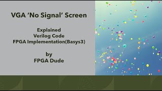 VGA Project No Signal Screen Verilog Vivado Basys3 FPGA [upl. by Haimrej]