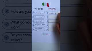 What‘s your name in Italian 🇮🇹📚 learnitalian [upl. by Neu]