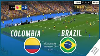 COLOMBIA vs BRASIL  Eliminatorias Mundial 2026 • Simulación amp Predicción [upl. by Capp834]