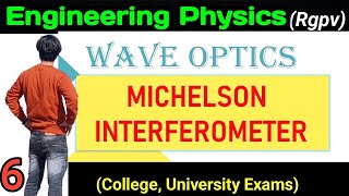 Michelson Interferometer Experiment engineering physics rgpv unit2 wave optics rgpv physics rgpv [upl. by Vey444]