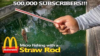 McDonalds Straw Micro Fishing Challenge DIY  Monster Mike [upl. by Aneladgam]