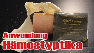 Blutstillung mit Hämostyptika  Sanitäter Basics [upl. by Woodie]