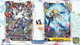 DIGIMON TCG Justimon Black vs Sakuyamon Yellow [upl. by Tonya]