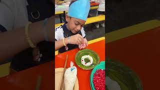 Food festival at school foodfest cooking trending foodie rajasthanifoodie curdrice donout [upl. by Hodess]